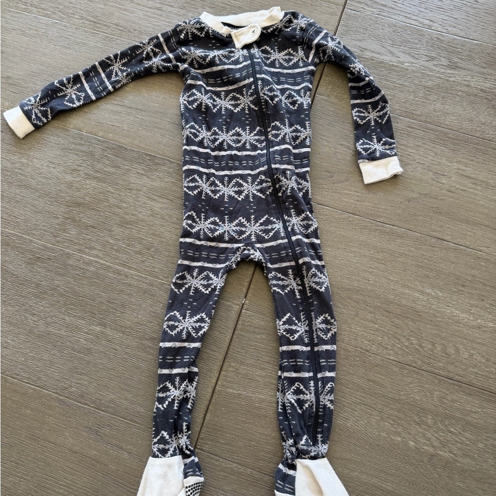 Burt’s Bees Baby Black and White Kids Footie Pajamas